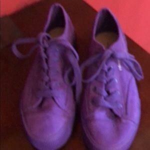 H&M purple platform sneakers